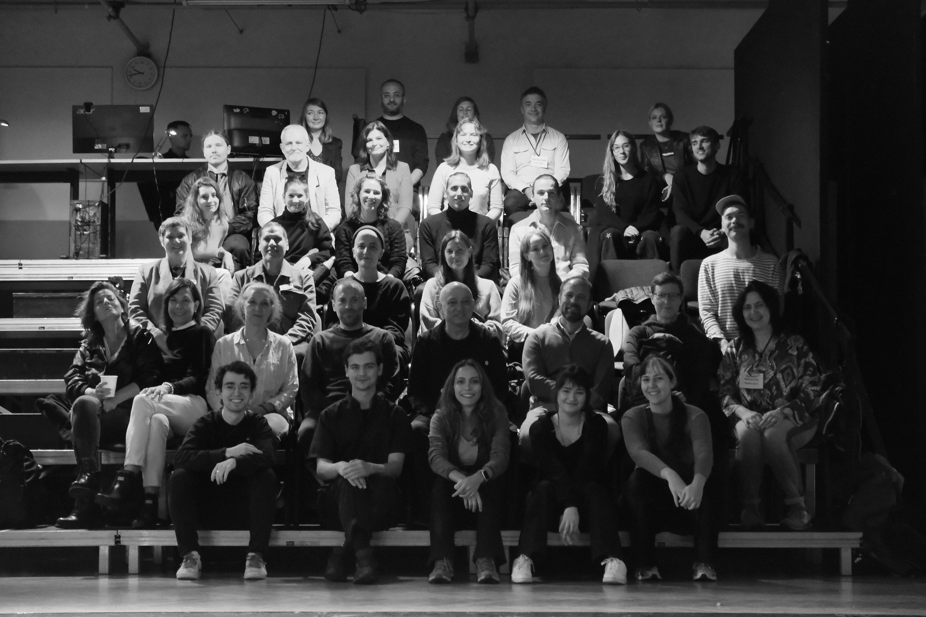 A picture of talented artists during Zagreb's workshop