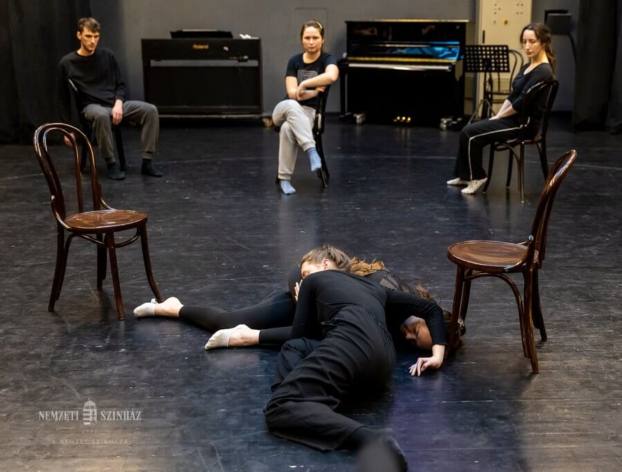 A picture of talented artists during Budapest's workshop